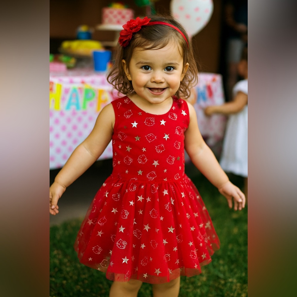 Hello Kitty Princess Ballet Tutu Dress Red Dress Up Play Party